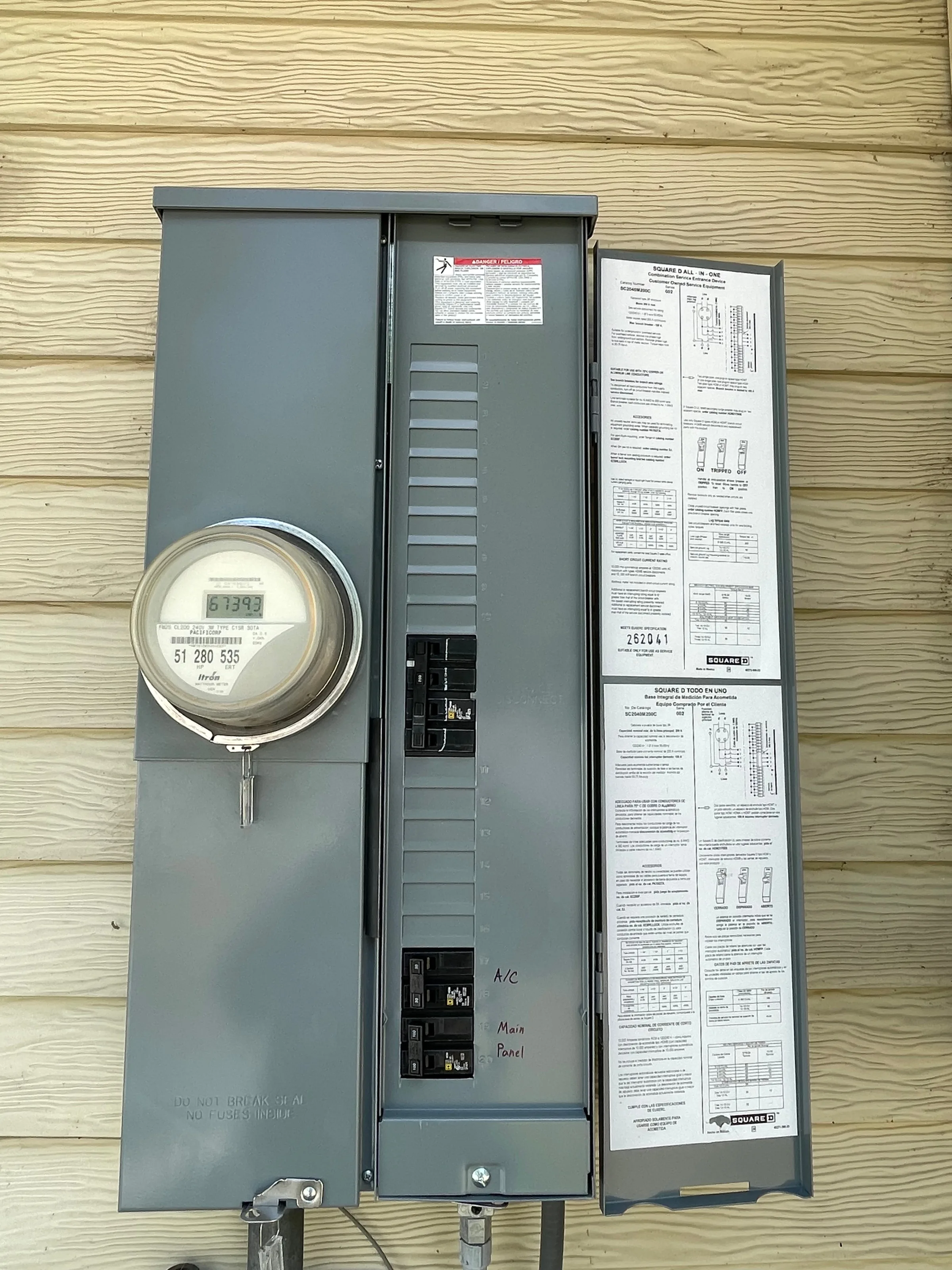 Meter Main Replacement project by Utah Home Electric in Orem, Utah
